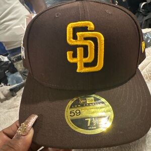 New Era Brown Cap with Yellow Logo